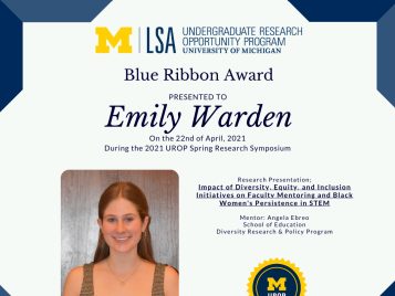 2021 UROP Spring Symposium Blue Ribbon IG 1 